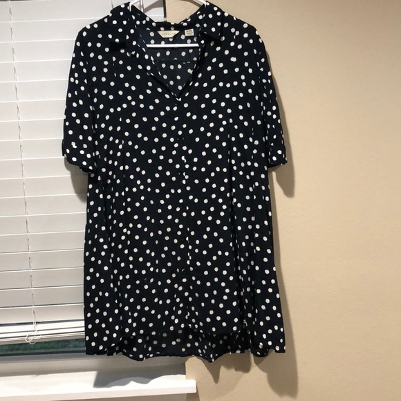 Anthropologie Tops - Dark Blue and White Anthropologie Blouse